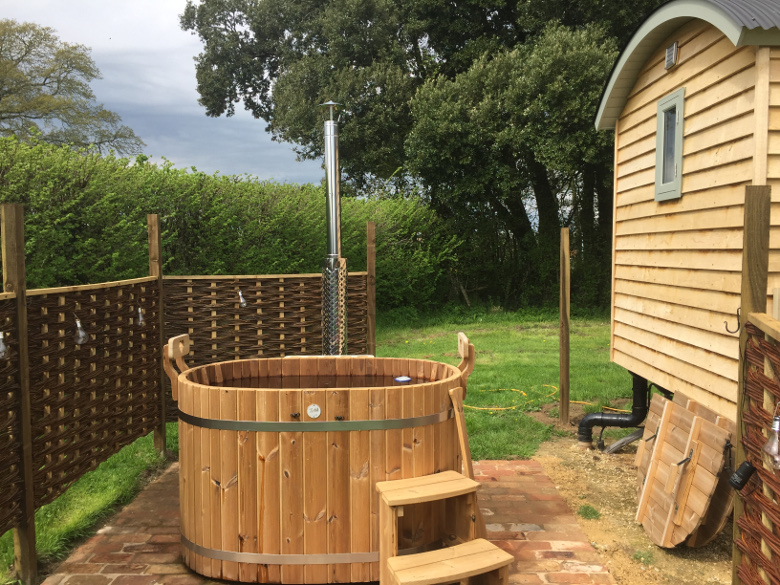 photo of new hot tub for Livingstone hut